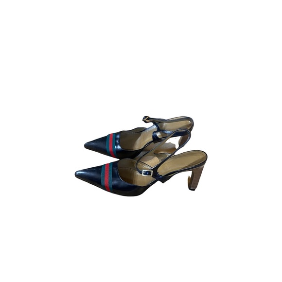 Gucci heels pumps sandals sling ankle strap designer luxury sz 10 C authentic - Picture 3 of 10